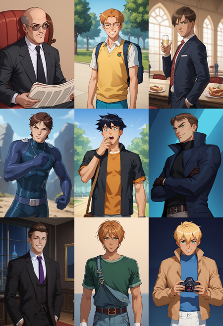 [Character] Men in Totally Spies! series - Character's LORAs pack - PDXL