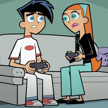 Danny with Jazz (Danny Phantom) pony/illust
