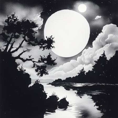 Zen Ink Wash Sumi-e (SDXL, Pony, Flux)