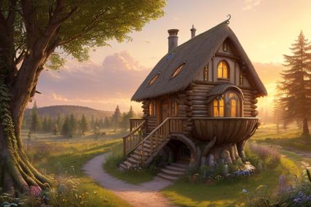 Better Hobbit House - fantasy cottage in the style of Lord of The Rings